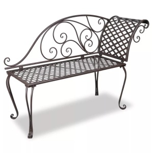 Diverse Hardware, Garten-Chaiselongue 128 cm Stahl Antik Braun, vidaXL Garten-Chaiselongue 128 cm Stahl Antik Braun