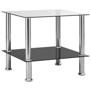 vidaXL, vidaXL Beistelltisch Transparent 45x50x45 cm Hartglas