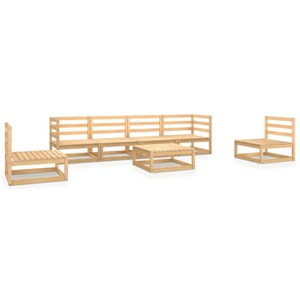 vidaXL, vidaXL 7-tlg. Garten-Lounge-Set Massivholz Kiefer