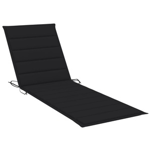 vidaXL, vidaXL Sonnenliegen-Auflage Schwarz 200x60x4 cm Stoff, vidaXL Sonnenliegen-Auflage Schwarz 200x60x3 cm Oxford-Gewebe