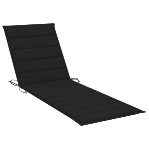vidaXL, vidaXL Sonnenliegen-Auflage Schwarz 200x60x4 cm Stoff, vidaXL Sonnenliegen-Auflage Schwarz 200x60x3 cm Oxford-Gewebe