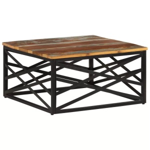 vidaXL, vidaXL Couchtisch 68x68x35 cm Altholz Massiv, vidaXL Couchtisch 68x68x35 cm Altholz Massiv