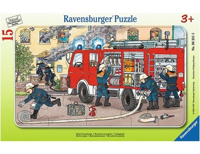 Ravensburger, RAVENSBURGER Puzzle 15 Teile Mein Feuerwehrauto, Ravensburger Rahmenpuzzle Mein Feuerwehrauto