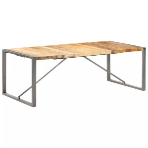 vidaXL, vidaXL Esstisch 220x100x75 cm Raues Mango-Massivholz, vidaXL Esstisch 220x100x75 cm Raues Mango-Massivholz
