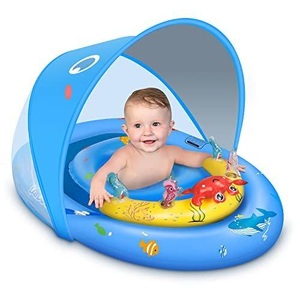 Activity-board, Schwimmring Baby mit UPF50+ Sonnenschutzdach & Spielzeug, Schwimmhilfe Baby für den Pool, Kleinkind Multicolor, Activity-board - Schwimmring Baby mit UPF50+ Sonnenschutzdach & Spielzeug, Schwimmhilfe für den Pool, Kleinkind, One Size, Blau