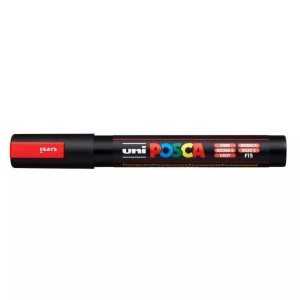 uni-ball, UNI-BALL Posca Marker 1,8-2,5mm PC-5M F.RED fluo rot, Rundspitze, uni-ball Posca Marker, 1,8-2,5mm, fluo rot, Rundspitze, PC-5M F.RED
