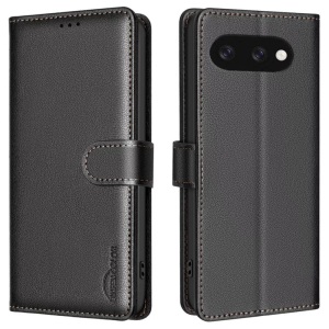 Cover-Discount, Cover-Discount - Google Pixel 9a BINFEN Leder Etui Hülle mit RFID Blocker, Schwarz