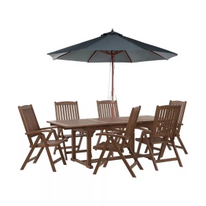 Beliani, Gartentisch Set aus Akazienholz Rustikal AMANTEA Gartentisch Set aus Akazienholz Rustikal AMANTEA, 