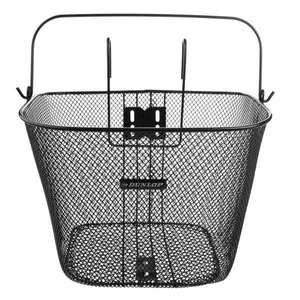 Dunlop, - Fahrradkorb Mit Haken Unisex ONE SIZE, Velokorb vorne mit Tragegriff 34 x 25 cm schwarz