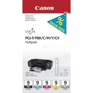 Canon, Canon Tintenset PGI-9MUL BK, C, M, Y, Canon, Tinten, Canon PGI-9 Multipack PBK/C/M/Y/GY, Produkte & Wohnen