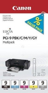 Canon, Canon Tintenset PGI-9MUL BK, C, M, Y, Canon, Tinten, Canon PGI-9 Multipack PBK/C/M/Y/GY, Produkte & Wohnen