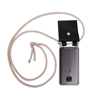 Cadorabo, Handy Kette für Motorola MOTO G5S Silikon mit Silbernen Ringen, 