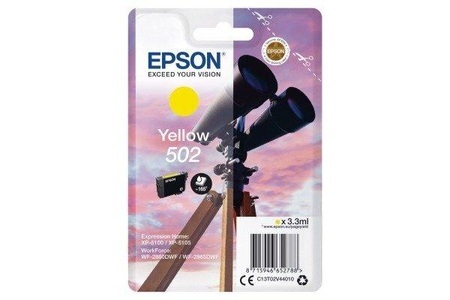 Epson, Original Tintenpatrone yellow Epson No. 502, T02V440, Epson Tintenpatrone, gelb, 502, T02V440, (160 Seiten)