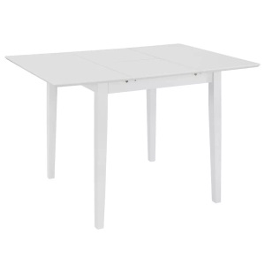 Diverse Hardware, Ausziehbarer Esstisch Weiss (80-120)x80x74 cm MDF, vidaXL Ausziehbarer Esstisch Weiß (80-120)x80x74 cm MDF