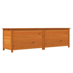vidaXL, vidaXL Outdoor-Kissenbox Braun 200x50x56 cm Massivholz Tanne, 