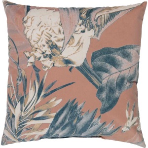 mutoni living, Kissen Bouquet Printed Velvet Melon 50x50, Kissen Bouquet Printed Velvet Melon 50x50