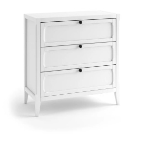 LA REDOUTE INTERIEURS, Kommode ''Eugénie'', 3 Schubladen, La Redoute Intérieurs - Kommode Eugénie mit 3 Schubladen, One Size, Weiss