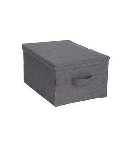 BIGSO, BIGSO - Aufbewahrungsbox SOLNA - Textil - dunkelgrau - 30/40/22 cm, BIGSO - Aufbewahrungsbox SOLNA - dunkelgrau - Textil - 30/40/22 cm