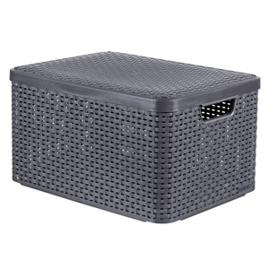 Curver, CURVER Box RATTAN, Curver Box Rattan Anthrazit | 24.8 × 33 × 44.5 cm | 30 l