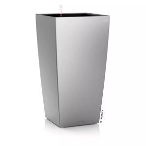 Lechuza, Lechuza - 3er-Set Blumenkästen mit Integriertem Bewässerungssystem Cubico Premium 22 - Silber, Lechuza Pflanzentopf Cubico Premium 22 Hellgrau