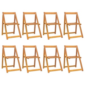 vidaXL, vidaXL Klappbare Gartenstühle 8 Stk. Massivholz Akazie, vidaXL Klappbare Gartenstühle 8 Stk. Massivholz Akazie