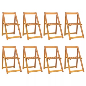 vidaXL, vidaXL Klappbare Gartenstühle 8 Stk. Massivholz Akazie, vidaXL Klappbare Gartenstühle 8 Stk. Massivholz Akazie