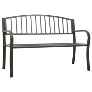 vidaXL, vidaXL Gartenbank Grau 120 cm Stahl