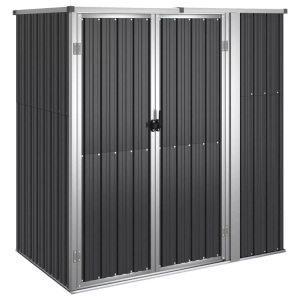 vidaXL, vidaXL Gerätehaus Anthrazit 161x89x161 cm Verzinkter Stahl, VidaXL - Geräteschuppen stahl, One Size, Grau