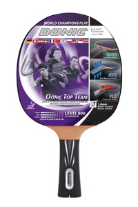 Mts Sportartikel, TOP TEAMS 800 Attack Tischtennis Schläger, AVS, PLS-Griff, DONIC Schildkröt Tischtennisschläger Top Team 800