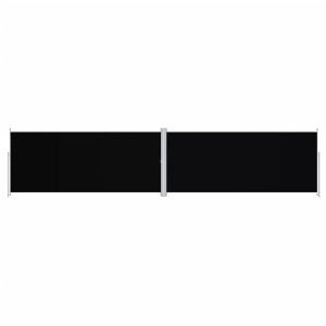 vidaXL, vidaXL Seitenmarkise Ausziehbar Schwarz 220x1000 cm, vidaXL Seitenmarkise Ausziehbar Schwarz 220x1000 cm