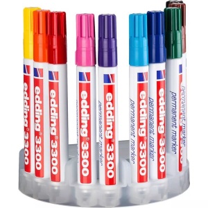 edding, EDDING Permanent Marker 3300 1-5mm 3300-E10 10-farbig ass., Edding 3300, Permanent Marker, 1-5mm, 10-farbig assortiert, 3300-10S