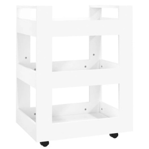 vidaXL, vidaXL Küchenwagen Weiß 60x45x80 cm Holzwerkstoff, VidaXL - Küchenwagen holzwerkstoff, One Size, Weiss