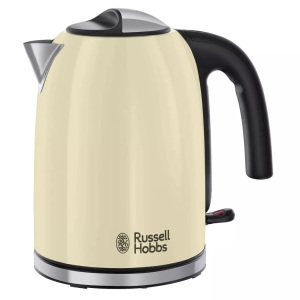 RUSSELL HOBBS, Russell Hobbs 20415-70 Classic Cream - Wasserkocher (Creme/Edelstahl/Schwarz ), Russell Hobbs Colours Plus+ 20415-70 Wasserkocher creme