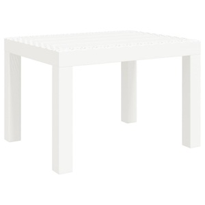 vidaXL, vidaXL Gartentisch Weiß 59x47x40 cm PP