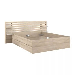 Vente-unique, Bett mit Stauraum - 180 x 200 cm - Holzfarben - TENALIA Bett mit Stauraum - 180 x 200 cm - Holzfarben - TENALIA