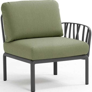 Nardi, Nardi - Sessel mit einer Armlehne (rechts oder links) Anthrazit - Dunkelgrün (135,5 x 72 x 78 cm), Gartenlounge Komodo Endelement anthrazit grün