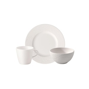 VILLEROY&BOCH, Fruehstuecksset 6tlg Ec Manufacture Rock Blanc Unisex Weiss ONE SIZE, 