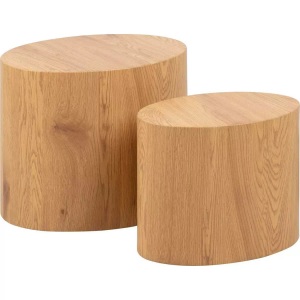 mooved, home24 Couchtisch Hoya (2-teilig), AC Design Beistelltisch »Mice 2 Stück Nature«
