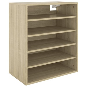vidaXL, vidaXL Schuhschrank Sonoma-Eiche 60x35x70 cm Spanplatte, vidaXL Schuhschrank Sonoma-Eiche 60x35x70 cm Holzwerkstoff