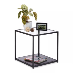 B2X, B2X - Beistelltisch aus Glas mit 2 Scheiben, 55 CM