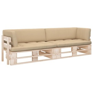 vidaXL, vidaXL 2-Sitzer-Palettensofa mit Kissen Imprägniertes Kiefernholz, 