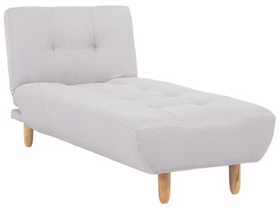 Beliani, Beliani Chaiselongue hellgrau verstellbar ALSTEN, 