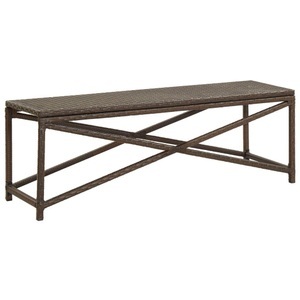 Diverse Hardware, Gartenbank 120 cm Poly Rattan Braun