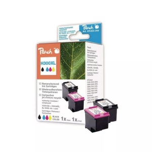 Peach, Peach Spar Pack Druckköpfe kompatibel zu HP No 300XL black, CC641EE, No 300XL color, CC644EE, Peach HP 300 XL 2 Druckköpfe XL (bk, col) ersetzt HP No. 300XL, CC641EE, CC644EE für z.B. HP DeskJet F 4280, HP OfficeJet J 4580, HP PhotoSmart C 4780