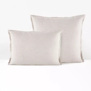 LA REDOUTE INTERIEURS, Kissen- und Nackenrollenbezug Linot aus vorgewaschenem Leinen Kissen- und Nackenrollenbezug Linot aus vorgewaschenem Leinen, La Redoute Intérieurs - Kissen- und Nackenrollenbezug Linot aus vorgewaschenem Leinen, 80X80CM, Beige