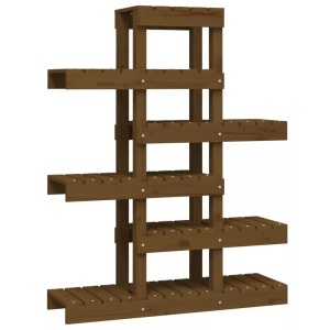 vidaXL, vidaXL Pflanzenständer Honigbraun 85x25x109,5 cm Massivholz Kiefer