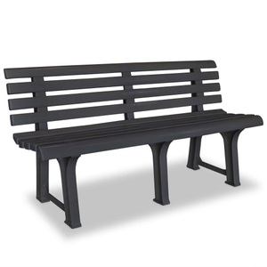 Diverse Hardware, Gartenbank 145,5 cm Kunststoff Anthrazit