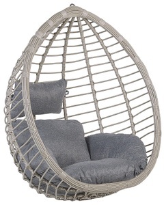 Beliani, Beliani TOLLO Hängesessel, Beliani - Hängesessel aus PE Rattan Retro TOLLO, One Size, Rauch