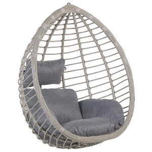 Beliani, Beliani TOLLO Hängesessel, Beliani - Hängesessel aus PE Rattan Retro TOLLO, One Size, Rauch