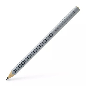 Faber-Castell, FABER-CASTELL Bleistift Jumbo GRIP B 111900 3-eckig, silber, Faber-Castell Bleistift, Jumbo Grip, B, 3-eckig, silber, 111900